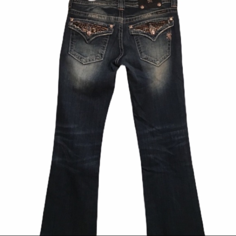 Miss me jeans 29 boot bling pocket